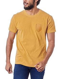 Camiseta,T-Shirt Stone Brasão,Osklen,masculino,Amarelo Escuro,P