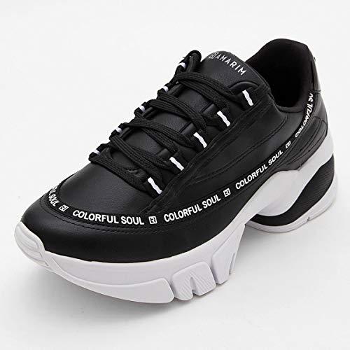 Tênis Ramarim Sneaker 2080204, Feminino, Preto, Tamanho 37