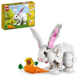LEGO Creator 3em1 Coelho Branco 31133; Conjunto de Construção (258 Peças)