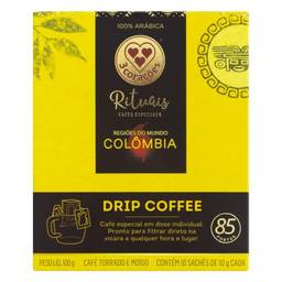 Drip Coffee 3corações Rituais Regiões do Mundo - Colômbia 10 sachês de 10 gramas