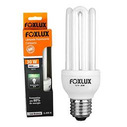 Lâmpada Fluorescente Compacta Foxlux – Tipo U – Luz Branca (6400K) – 30W – 127V – Base E-27