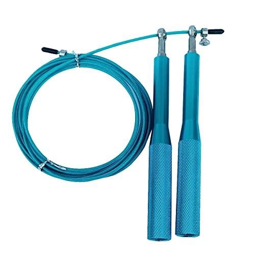 Corda Pular Aço Crossfit 3m Rolamento Speed Rope Profissional (Azul)