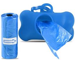 Dispenser Saquinho Lixo Pet Com Dispensador em formato de Osso (Azul)