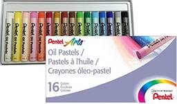 Giz Pastel Oleoso Pentel Para Desenhar Com 16 Cores, Pentel, Phn-16, 16 Cores