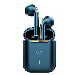 Fone de Ouvido WB Pods Azul Sem Fio TWS Bluetooth 5.1 Controle por Toque 20+ horas de Reprodução Hifi Sound