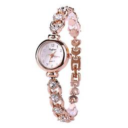 KKcare Moda relógio de quartzo pulseira de liga de cristal feminino pulseira relógio de pulso feminino