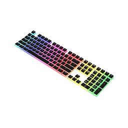 PBT Pudding Keycap 108 Chaves PBT Keycap Set com Frosted Hand Touch for Mechanical Keyboard Black (apenas Keycaps)