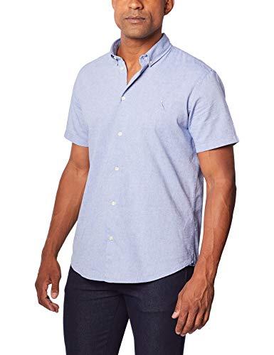Camisa Manga Curta Oxford Color, Reserva, Masculino, Azul Bic, M