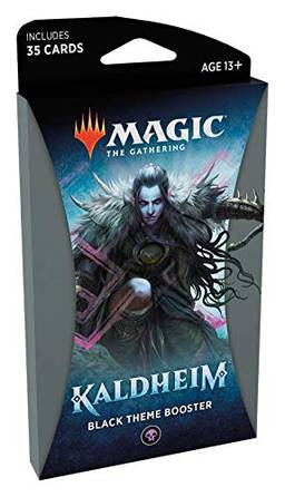 Magic The Gathering: Kaldheim| 35 cards, all based on a theme | Theme Booster Preto Unitário - Inglês