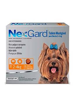 NexGard Antipulgas e Carrapatos xpara Cães de 2 a 4kg, 1 tablete