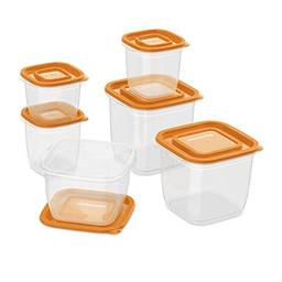 CONTINENTAL Kit Potes de Plástico - Laranja 6 unidades, A23123301