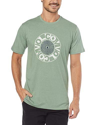 Camiseta Básica Cam Silk Mc Vortexsphere, Volcom, Mescla Verde, P, Masculino