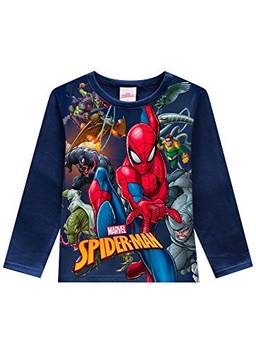Camiseta Spider Man, Brandili, meninos, Marinho, 10