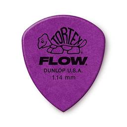 Palheta de guitarra Jim Dunlop Tortex Flow padrão de 1,14 mm (558P1.14), pacote com 12