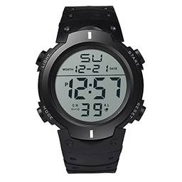 SZAMBIT Relógios Esportivos Masculinos Com LED De Marca Superior Relógio Digital Masculino Multifuncional De Borracha Fitnes Atleta Relógio Eletrônico De Cronometragem Reloj (Branco)