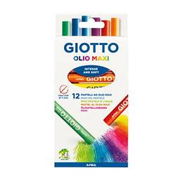 GIOTTO Olio Maxi, pastels óleo, 12 Cores
