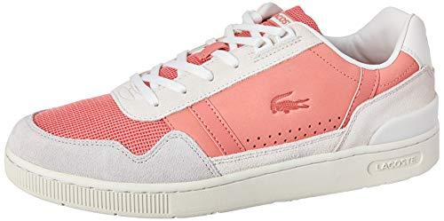 Sapato Lacoste, T-CLIP 120 SMA, Masculino, Branco/Rosa, 40