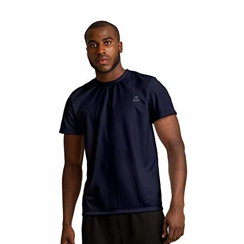 Camiseta Dry Basic SS FPS 50 Muvin – Manga Curta – Masculina – Proteção Solar UV50 – Camiseta Para Academia Treino Funcional – Pilates – Yoga – Corrida – Ginástica Fitness – Caminhada – Secagem Rápida (P, Azul Marinho)