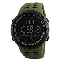 gazechimp Relógio Esportivo Masculino 1251 Cronômetro De Contagem Regressiva à Prova D'água Relógio Militar - Verde
