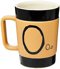 Caneca de Cerâmica Coffee to Go "O", 300ml, Creme, Mondoceram