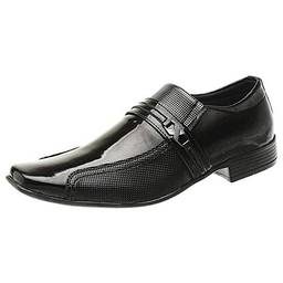 Sapato Social Masculino Couro Envernizado SanLorenzo Verniz 3 Cor:Preto;Tamanho:45