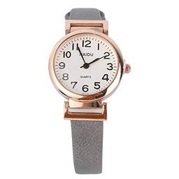 Relógio de pulso feminino relógio minimalista de quartzo da moda para senhoras meninas marinho