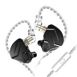 KKmoon Fones de ouvido intra-auriculares com fio KZ ZSN PRO X Fones de ouvido DIY 1BA + 1DD Hybrid Driver HIFI DJ Monitor Fone de ouvido esportivo para corrida