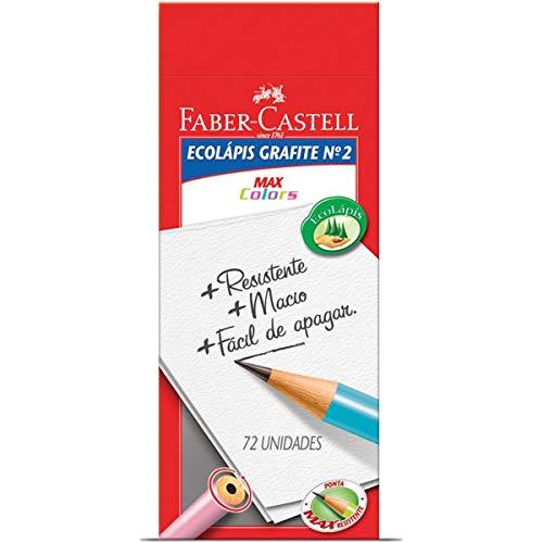 Lápis Ecolápis Nº2 B Max Colors 4 Cores Sortidas 72 Unidades, Faber-Castell