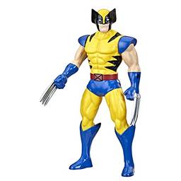 Boneco Marvel Wolverine, Figura Clássica Articulada de 24 cm - F5078 - Hasbro, Amarelo, azul e preto