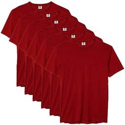 Kit com 6 Camisetas Masculina Básica Algodão Part.B Premium (Vinho, GG)