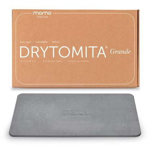 Drytomita: Tapete para Banheiro de Terra Diatomácea, Momo Lifestyle, Seca Rápido para Saída de Box, Antiderrapante (80 x 50 cm, Cinza Grafite)