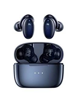 UGREEN Fones de ouvido sem fio X5 Bluetooth 5.2, fones de ouvido sem fio intra-auriculares com 4 microfones, cancelamento de ruído CVC 8.0 para chamadas nítidas, fones de ouvido Bluetooth adaptáveis estéreo AptX, 28h tempo de reprodução, controle de toque