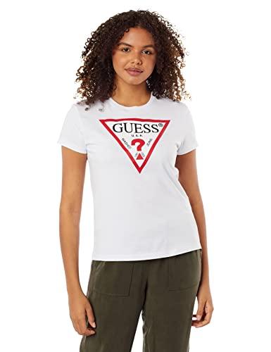 T-Shirt Triangulo, Guess, Feminino, Branco, PP