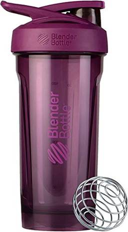 BlenderBottle Strada Shaker Cup Perfeito para Shakes de Proteína e Pré-Treino, 800 ml, Ameixa