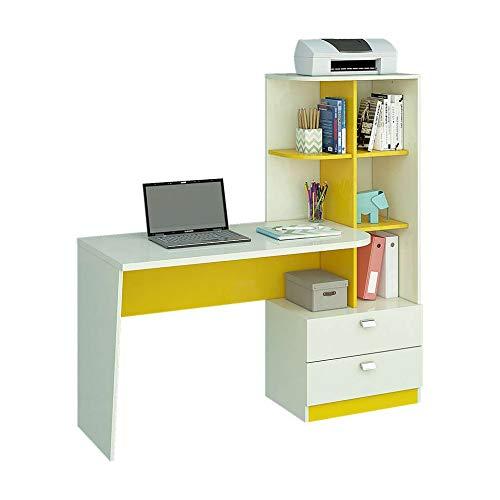 Mesa para Computador Elisa 2gv Branco e Amarelo