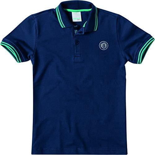 Camisa Polo piquê com aplique, Malwee Kids, Meninos, Azul Marinho, 18