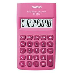 Calculadora de Bolso Vertical com Visor 8 Dígitos, Casio, HL-815L-PK, Rosa