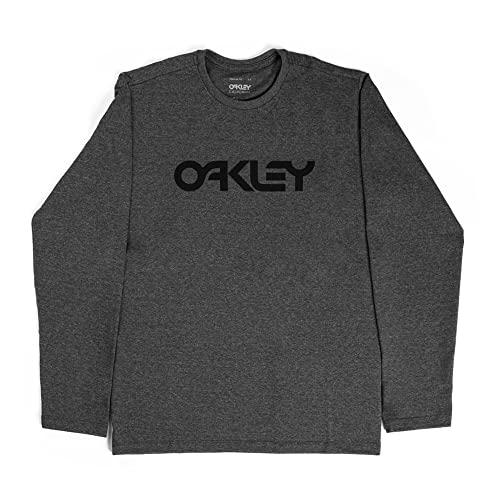 Camiseta Oakley Masculina Mark II LS Tee, Cinza Médio Mescla, XG