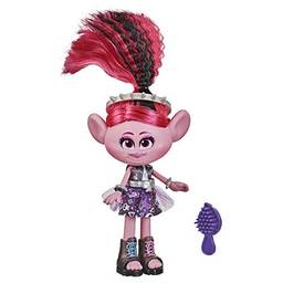 Figura Trolls Fashion Dolls - TrollsTopia Boneca com acessórios - Poppy Glam Rock - F2248 - Hasbro
