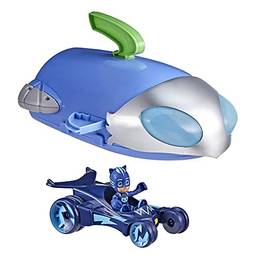 Veiculo e Figura PJ Masks QG 2 em 1 - Quartel-General e Foguete com Menino Gato e o Felinomóvel - F2098 - Hasbro