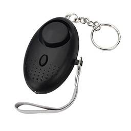 KKcare Alarme pessoal 120-130dB Som Seguro de Emergência de Segurança Auto-Defesa Alarme Keychain LED Lanterna para Mulheres Meninas Crianças Idosos Explorer, preto, 1 pacote