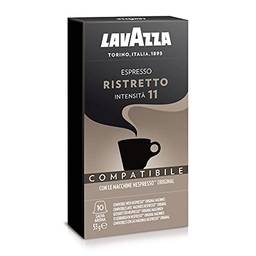 Cápsulas de Café Espresso Ristretto Lavazza, Compatível com Nespresso, Contém 10 Cápsulas