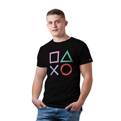 Camiseta Casual, Sony Playstation, Preto, P, Adulto Unissex