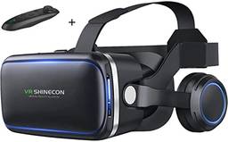 Óculos de realidade virtual com fone de ouvido VR compatível com telefone/Android, Ideia de presente Óculos 3D VR com controlador para jogos de filmes