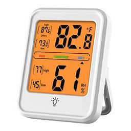 Mibee Termômetro Higrômetro Digital Medidor de Temperatura e Umidade para Ambientes Internos com Visor LCD para Estufa de Escritório em Dormitórios