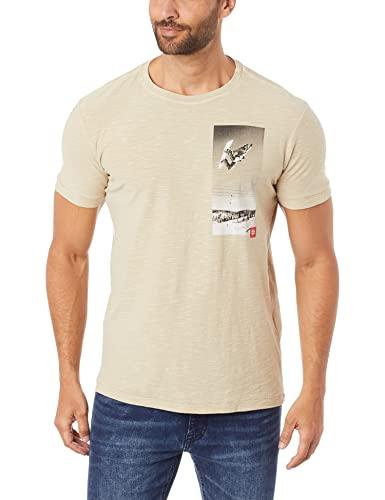 Camiseta,T-Shirt Rough Snow Jump,Osklen,masculino,Caqui,GG