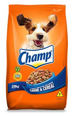 Ração CHAMP Carne e Cereal Para Cães Adultos 20 kg
