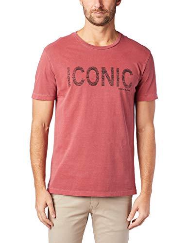 Camiseta Básica, Calvin Klein, Masculino, Vermelho Escuro, M