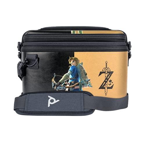 Gaming Pull-N-Go Travel Case: 2-in-1 with Built-in Console Stand, Removeable Straps & Interchangeable Dividers - Hyrule Hero Link - Nintendo Switch