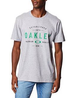 Camiseta Oakley Masculina Premium Quality Tee, Cinza Claro Mescla, P